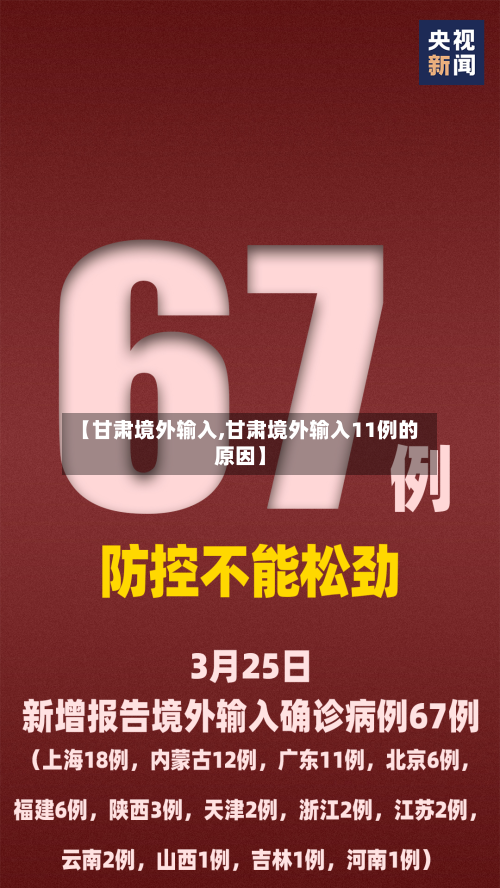 【甘肃境外输入,甘肃境外输入11例的原因】