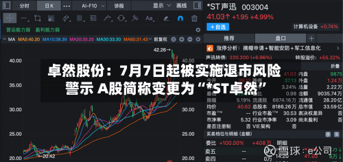 卓然股份：7月7日起被实施退市风险警示 A股简称变更为“*ST卓然”-第2张图片
