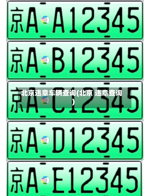 北京违章车辆查询(北京 违章查询)