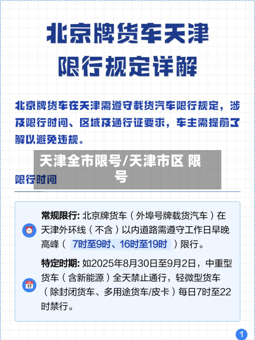 天津全市限号/天津市区 限号