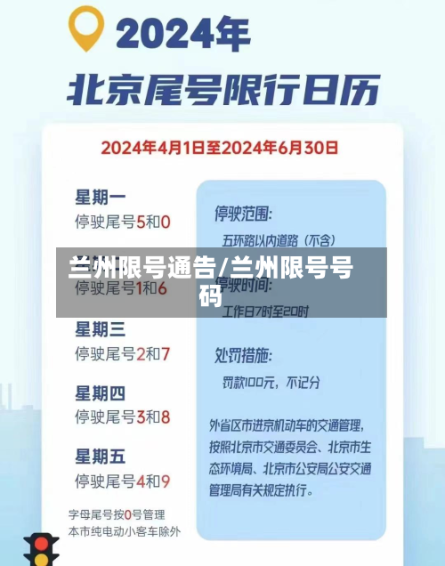 兰州限号通告/兰州限号号码-第2张图片