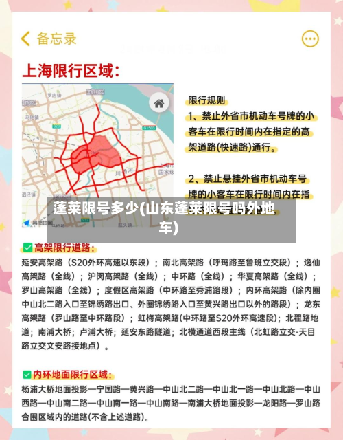 蓬莱限号多少(山东蓬莱限号吗外地车)-第2张图片