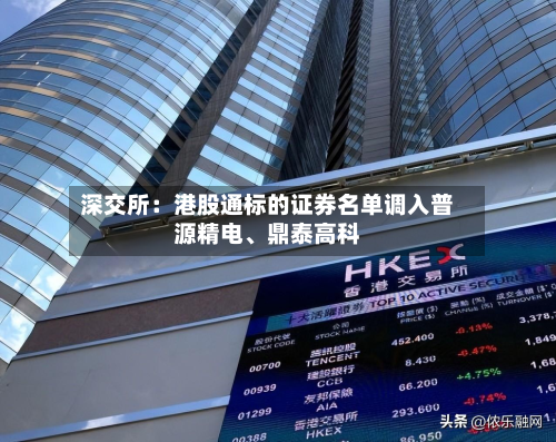 深交所：港股通标的证券名单调入普源精电、鼎泰高科-第2张图片