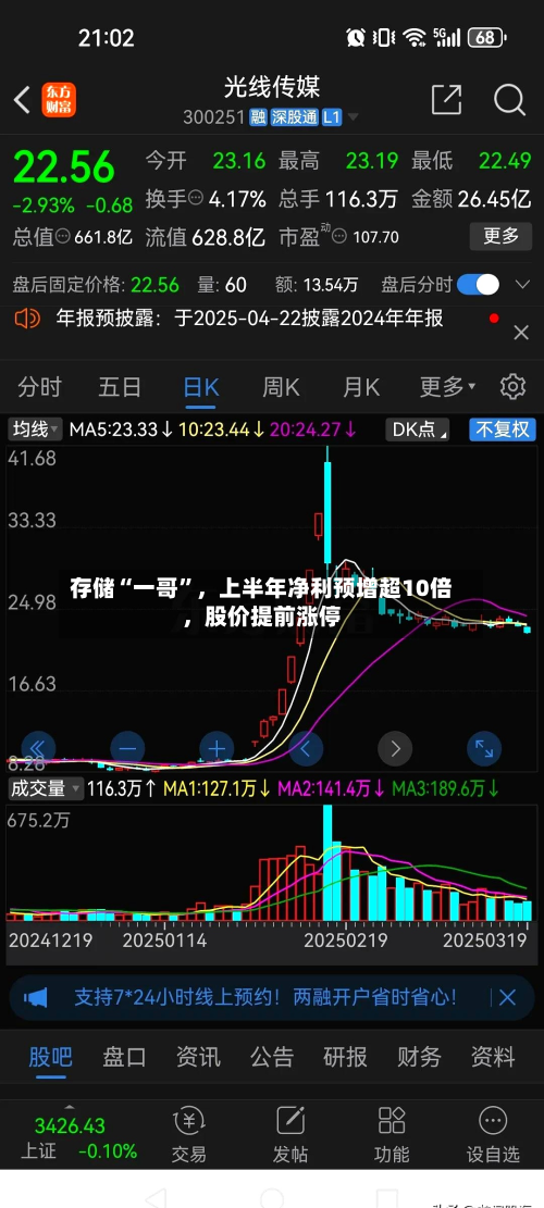 存储“一哥”，上半年净利预增超10倍	，股价提前涨停-第3张图片