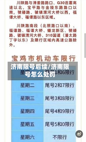 济南限号后续/济南限号怎么处罚-第2张图片