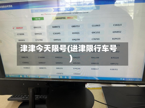 津津今天限号(进津限行车号)