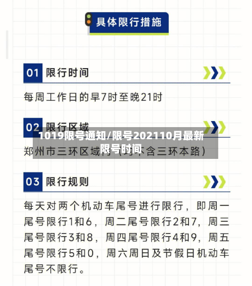 1019限号通知/限号202110月最新限号时间-第2张图片