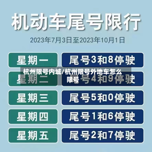 杭州限号内城/杭州限号外地车怎么限号-第2张图片