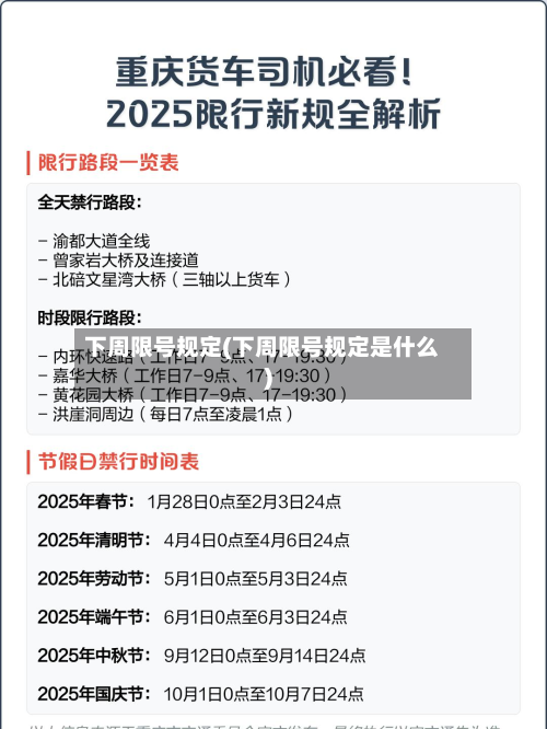 下周限号规定(下周限号规定是什么)