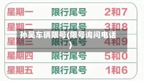 孙吴车辆限号(限号询问电话)
