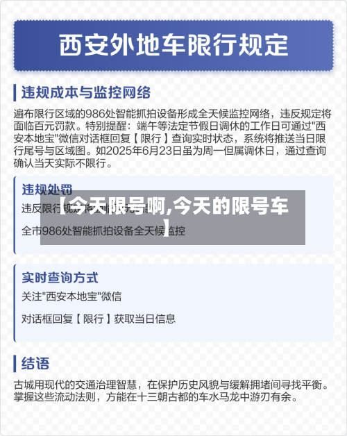 【今天限号啊,今天的限号车】-第2张图片