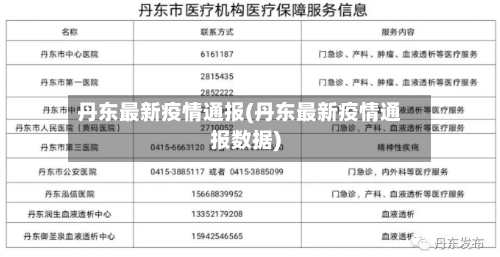 丹东最新疫情通报(丹东最新疫情通报数据)