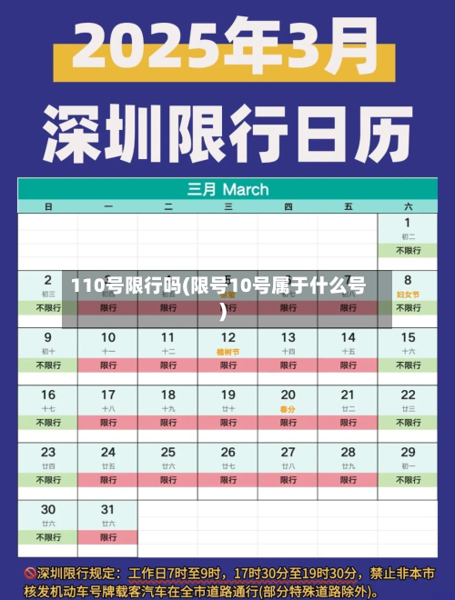 110号限行吗(限号10号属于什么号)