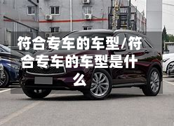 符合专车的车型/符合专车的车型是什么
