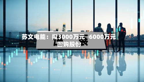 苏文电能：拟3000万元—6000万元回购股份