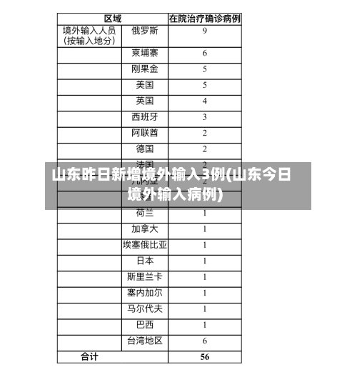 山东昨日新增境外输入3例(山东今日境外输入病例)