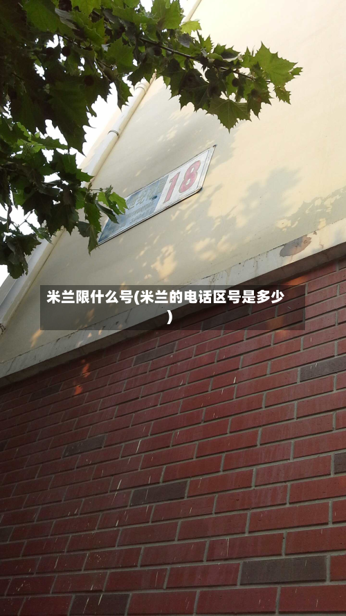 米兰限什么号(米兰的电话区号是多少)-第2张图片