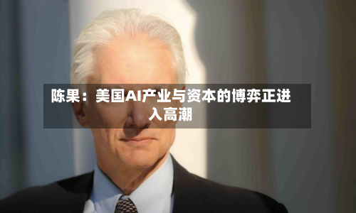 陈果:美国AI产业与资本的博弈正进入高潮-第2张图片