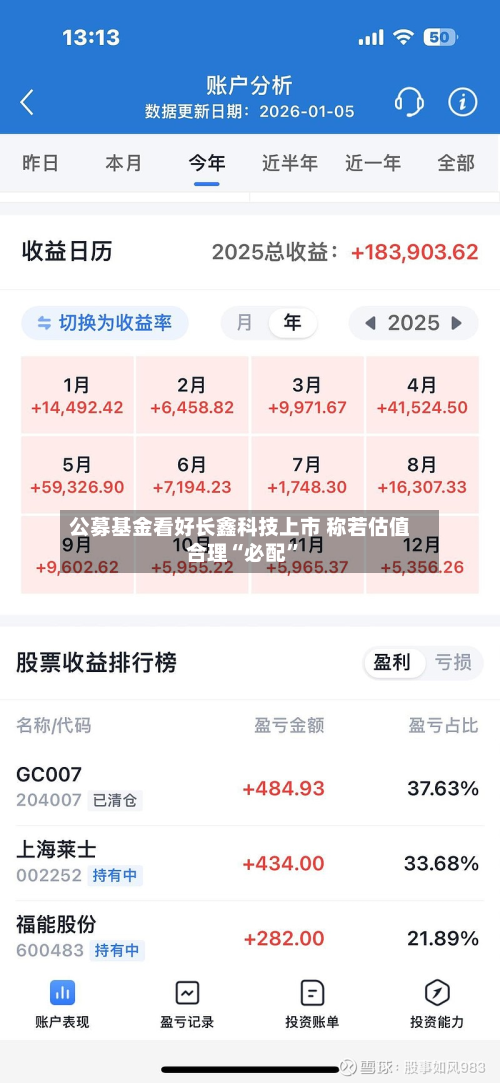 公募基金看好长鑫科技上市 称若估值合理“必配	”-第3张图片
