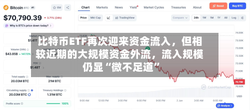 比特币ETF再次迎来资金流入，但相较近期的大规模资金外流，流入规模仍显“微不足道”