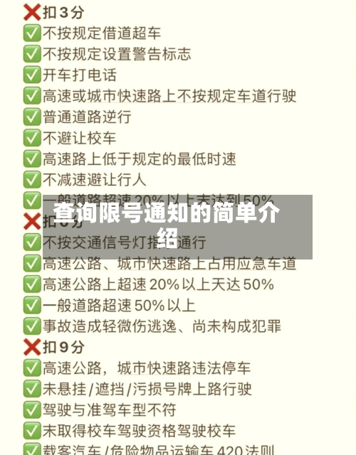 查询限号通知的简单介绍
