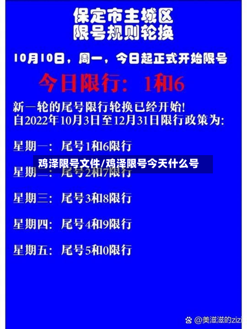鸡泽限号文件/鸡泽限号今天什么号