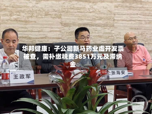 华邦健康：子公司新马药业虚开发票被查	，需补缴税费3851万元及滞纳金-第1张图片