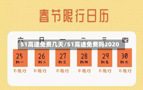 51高速免费几天/51高速免费吗2020-第3张图片