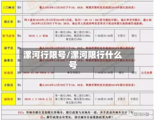 漯河行限号/漯河限行什么号-第2张图片