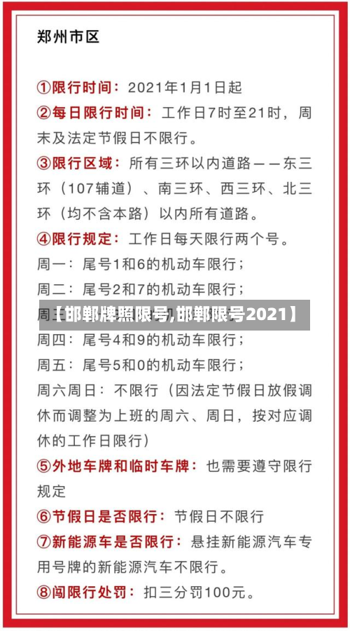 【邯郸牌照限号,邯郸限号2021】