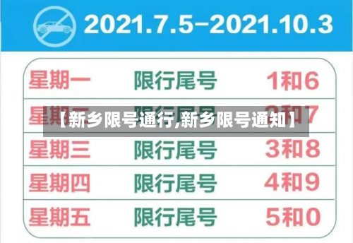 【新乡限号通行,新乡限号通知】