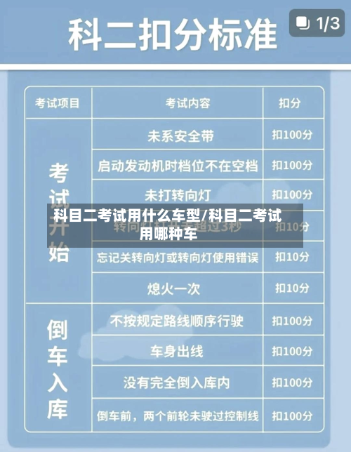 科目二考试用什么车型/科目二考试用哪种车-第2张图片