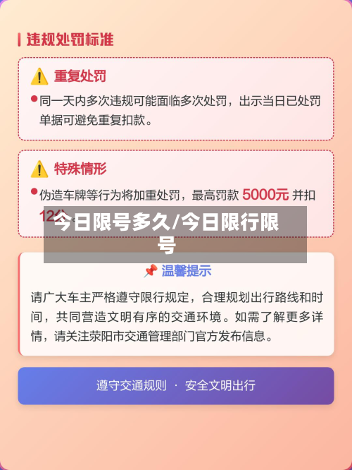 今日限号多久/今日限行限号