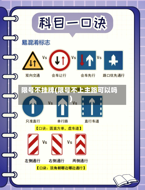 限号不挂牌(限号不上主路可以吗)
