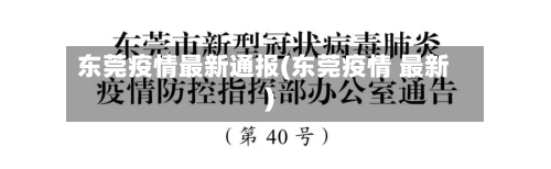 东莞疫情最新通报(东莞疫情 最新)-第2张图片