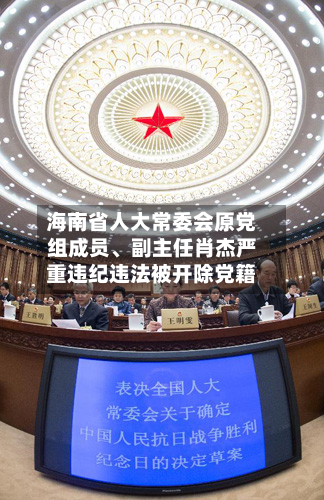 海南省人大常委会原党组成员、副主任肖杰严重违纪违法被开除党籍-第2张图片