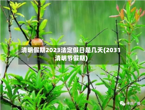 清明假期2023法定假日是几天(2031清明节假期)-第3张图片