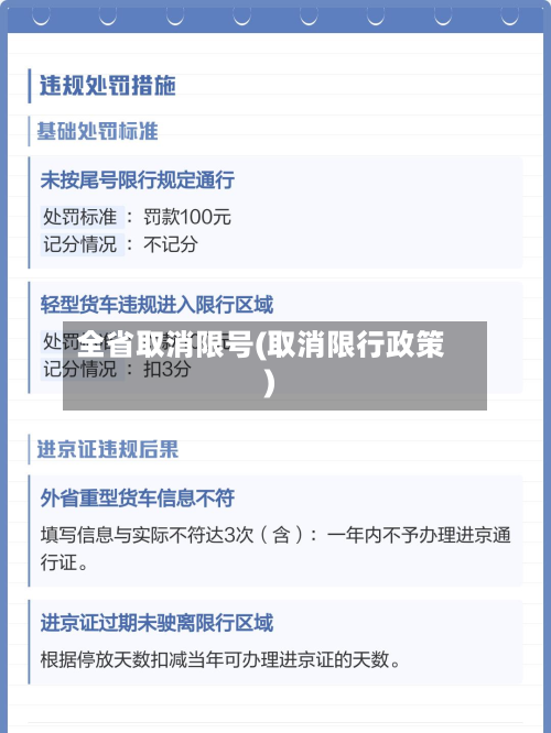 全省取消限号(取消限行政策)-第2张图片