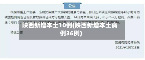 陕西新增本土10例(陕西新增本土病例36例)