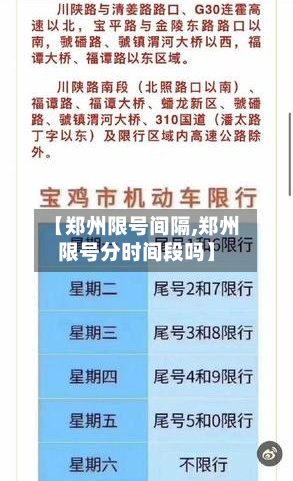 【郑州限号间隔,郑州限号分时间段吗】