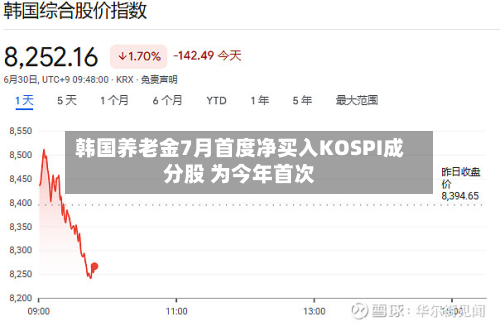 韩国养老金7月首度净买入KOSPI成分股 为今年首次