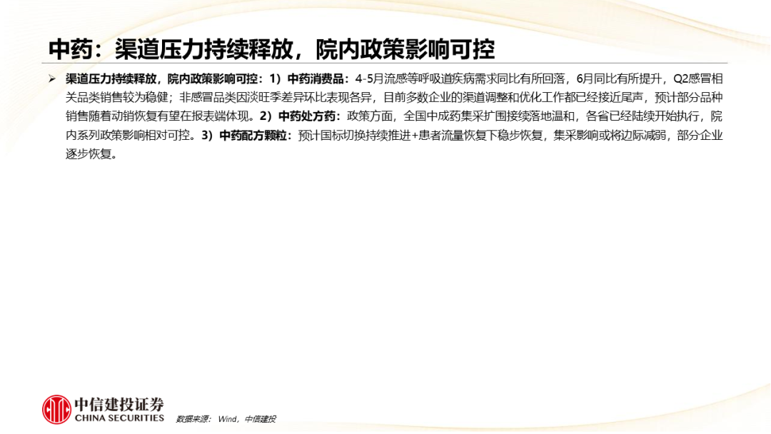 中信建投：中药	、生物制品及医药商业板块2026Q2前瞻